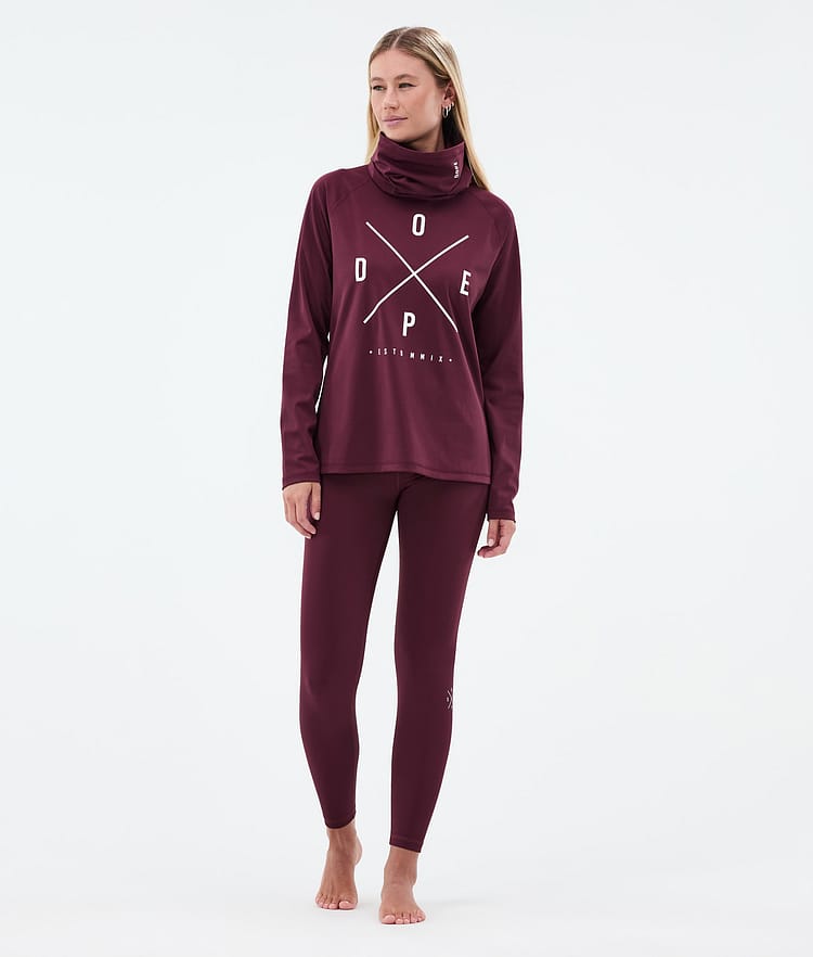 Dope Snuggle W Superundertøy bukse Dame 2X-Up Burgundy, Bilde 3 av 7