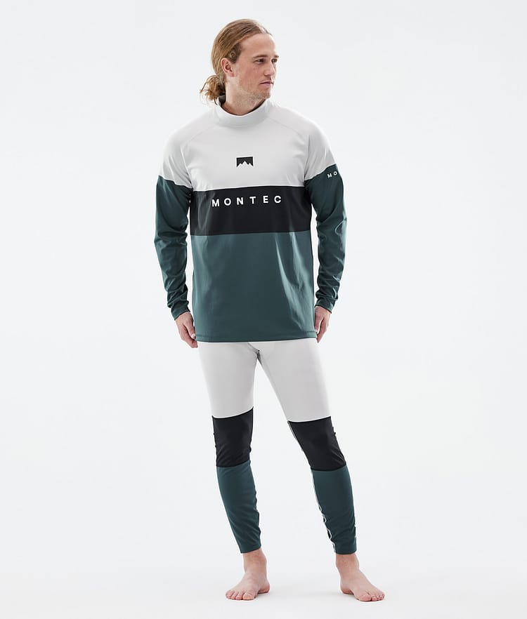 Montec Alpha Superundertøy overdel Herre Light Grey/Black/Dark Atlantic, Bilde 3 av 5