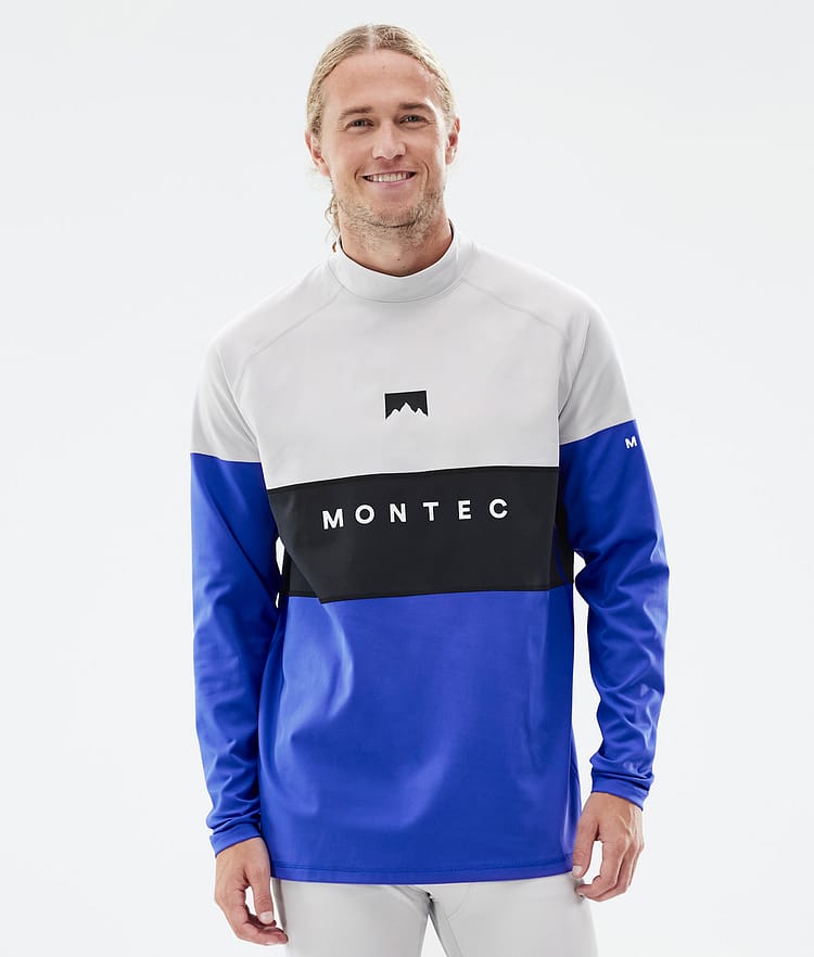 Montec Alpha Superundertøy overdel Herre Light Grey/Black/Cobalt Blue, Bilde 1 av 6