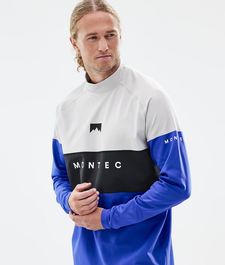 Montec Alpha Superundertøy overdel Herre Light Grey/Black/Cobalt Blue, Bilde 2 av 6