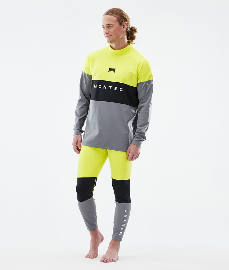 Montec Alpha Superundertøy bukse Herre Bright Yellow/Black/Light Pearl, Bilde 3 av 7