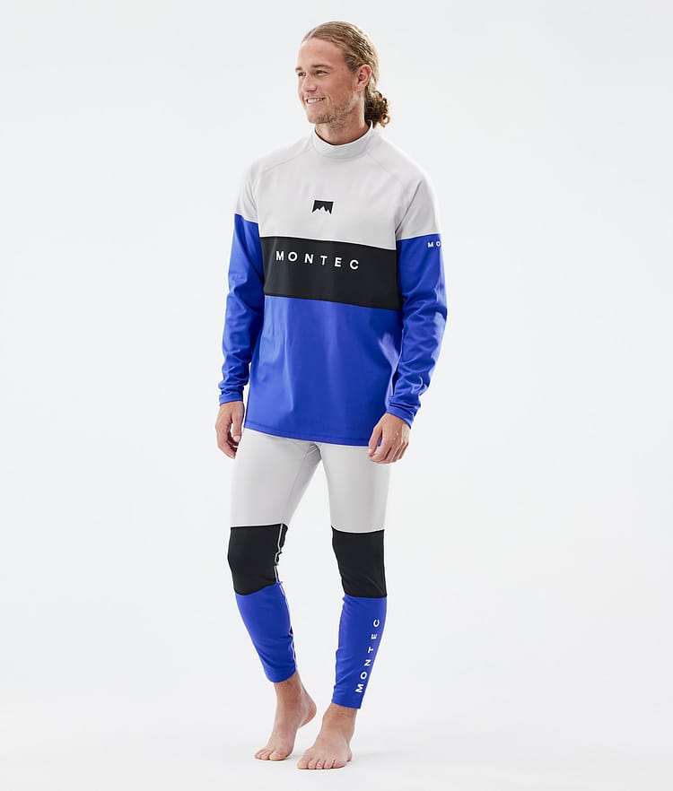 Montec Alpha Superundertøy bukse Herre Light Grey/Black/Cobalt Blue, Image 3 of 7
