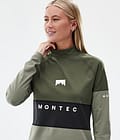 Montec Alpha W Superundertøy overdel Dame Olive Green/Black/Greenish