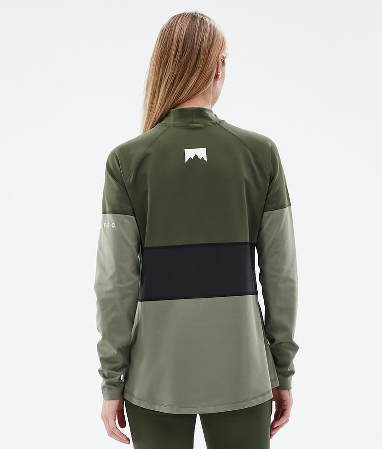 Montec Alpha W Superundertøy overdel Dame Olive Green/Black/Greenish, Bilde 5 av 5