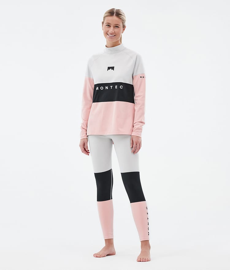 Montec Alpha W Superundertøy overdel Dame Light Grey/Black/Soft Pink, Bilde 3 av 5