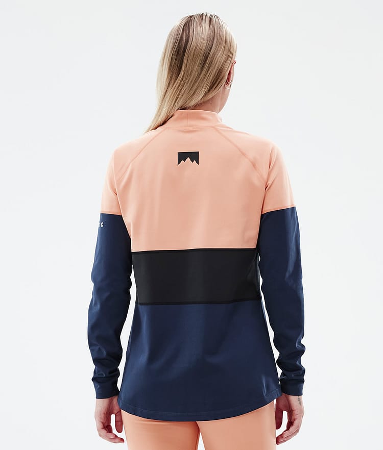 Montec Alpha W Superundertøy overdel Dame Faded Peach/Black/Dark Blue, Bilde 5 av 5