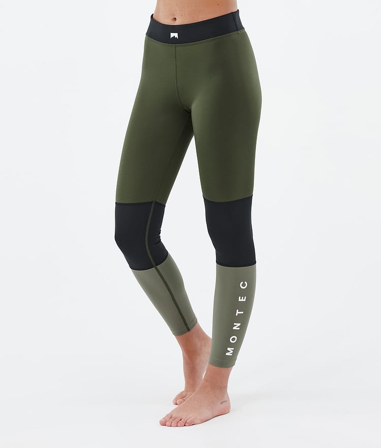 Montec Alpha W Superundertøy bukse Dame Olive Green/Black/Greenish, Bilde 1 av 7