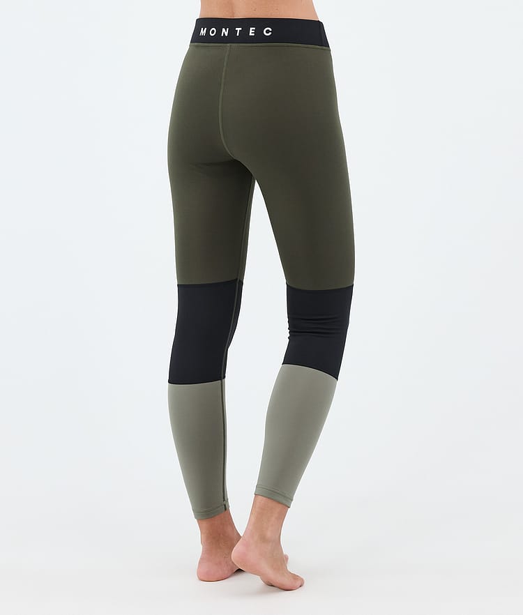 Montec Alpha W Superundertøy bukse Dame Olive Green/Black/Greenish, Bilde 2 av 7