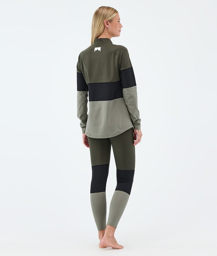 Montec Alpha W Superundertøy bukse Dame Olive Green/Black/Greenish, Bilde 4 av 7