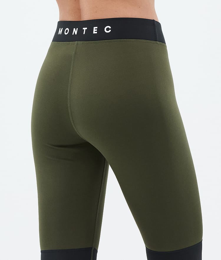 Montec Alpha W Superundertøy bukse Dame Olive Green/Black/Greenish, Bilde 6 av 7