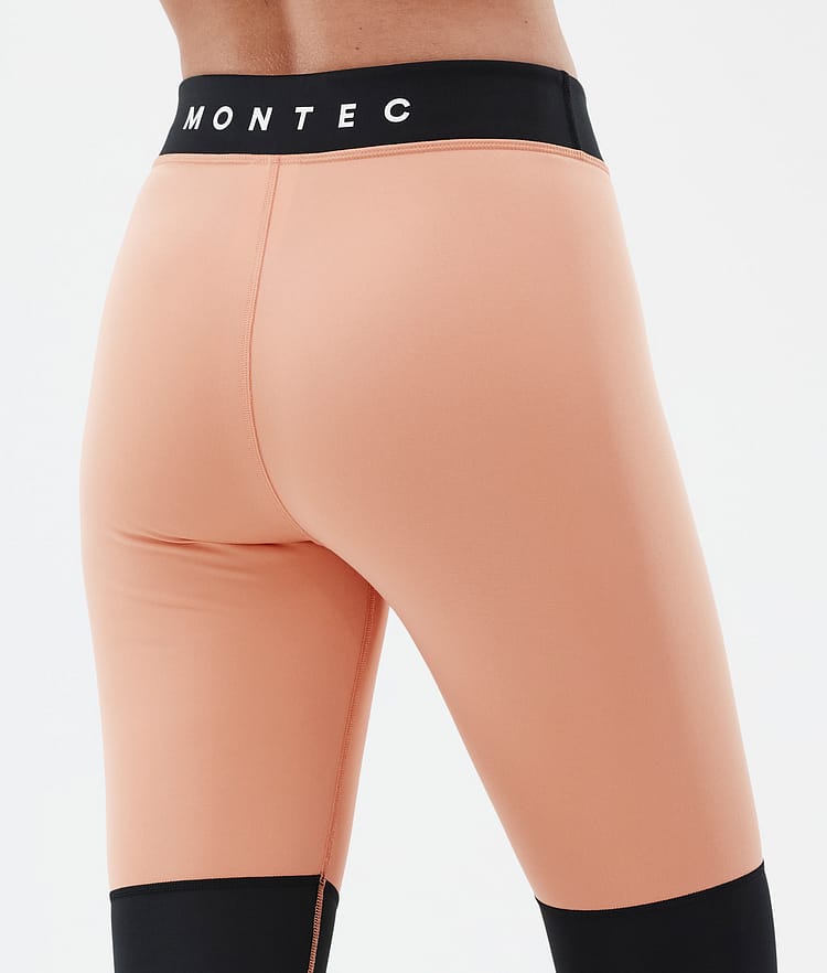 Montec Alpha W Superundertøy bukse Dame Faded Peach/Black/Dark Blue