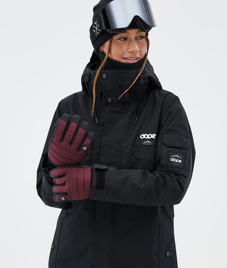 Dope Ace 24 Skihansker Burgundy, Bilde 3 av 5