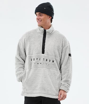 Dope Pile Fleecegenser Herre Light Grey