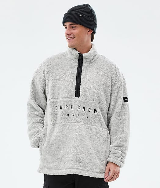 Dope Pile Fleecegenser Herre Light Grey