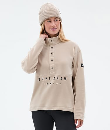 Dope Comfy W Fleecegenser Dame Sand