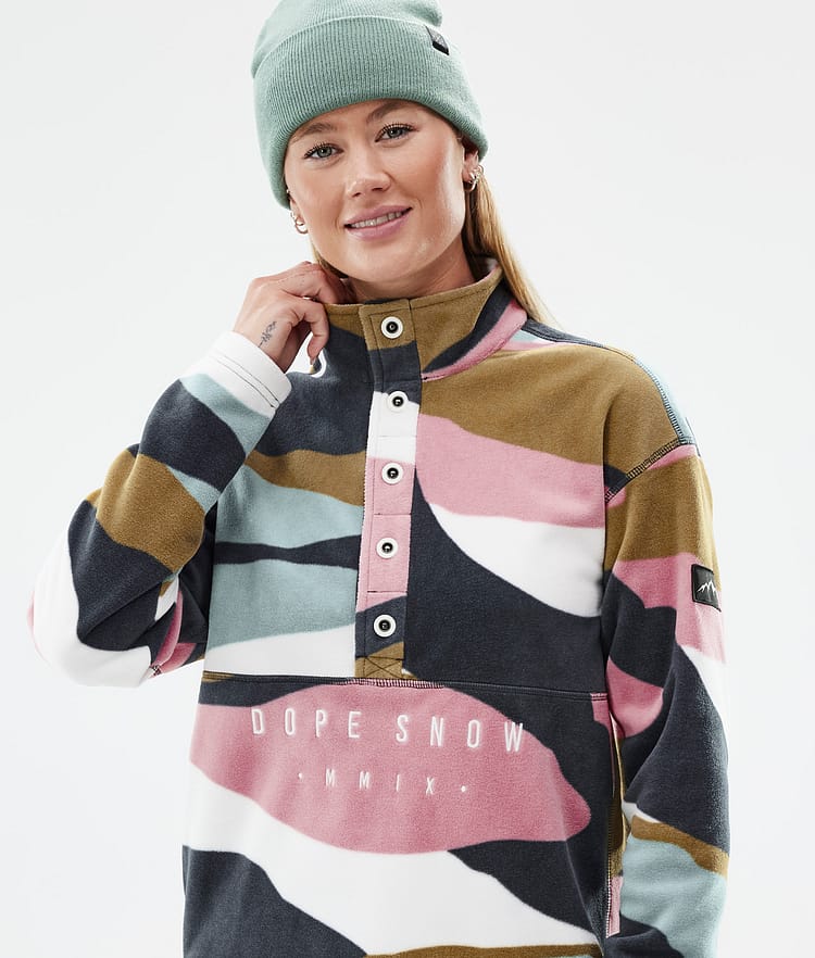 Dope Comfy W Fleecegenser Dame Shards Gold Muted Pink, Image 2 of 6