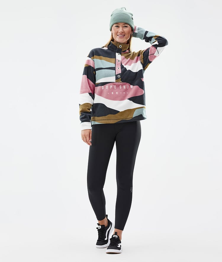 Dope Comfy W Fleecegenser Dame Shards Gold Muted Pink, Image 3 of 6