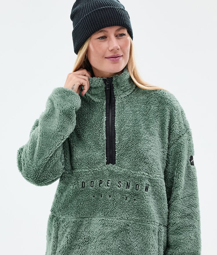 Dope Pile W Fleecegenser Dame Faded Green, Bilde 2 av 7