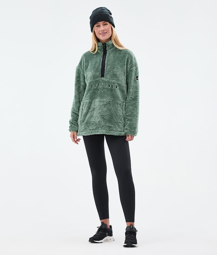 Dope Pile W Fleecegenser Dame Faded Green Renewed, Bilde 3 av 7