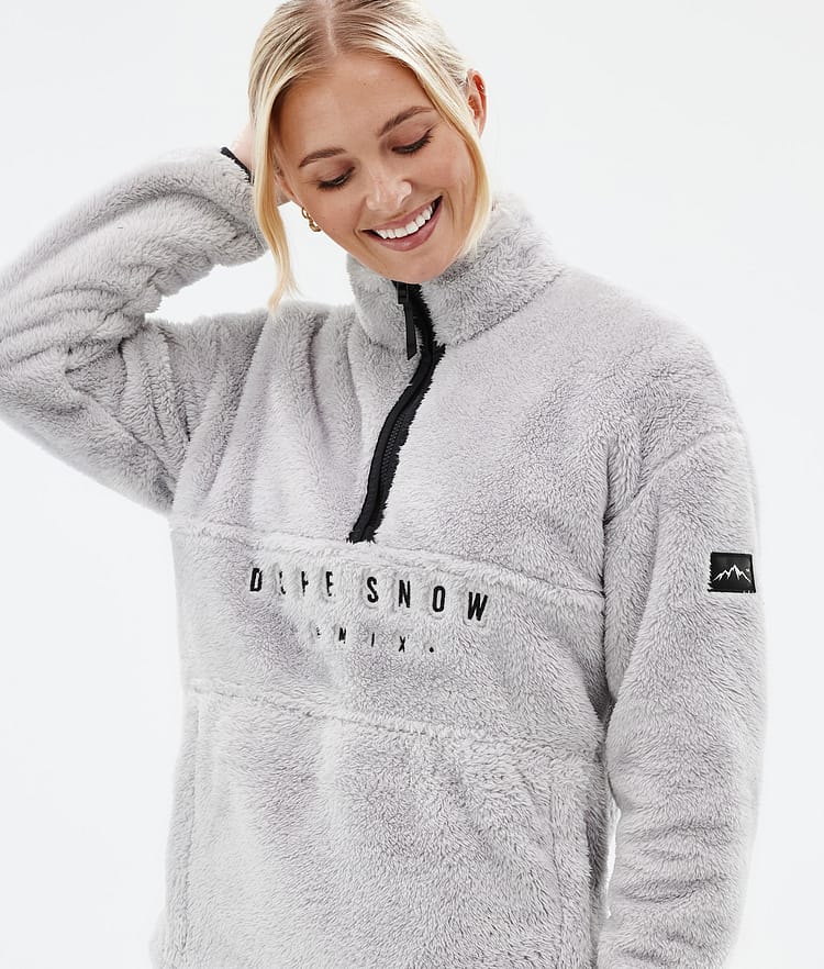 Dope Pile W Fleecegenser Dame Light Grey, Bilde 2 av 7
