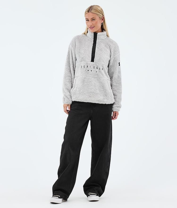 Dope Pile W Fleecegenser Dame Light Grey Renewed, Bilde 3 av 7