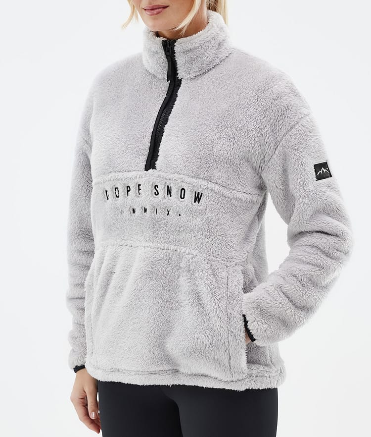 Dope Pile W Fleecegenser Dame Light Grey, Bilde 7 av 7