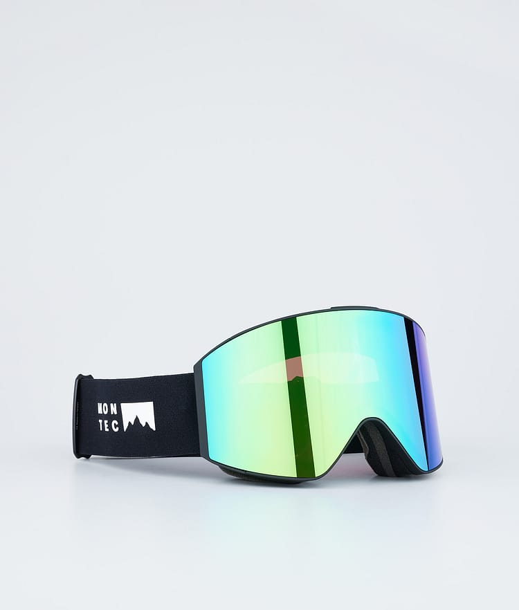 Montec Scope Skibriller Black W/Black Tourmaline Green Mirror, Bilde 1 av 6