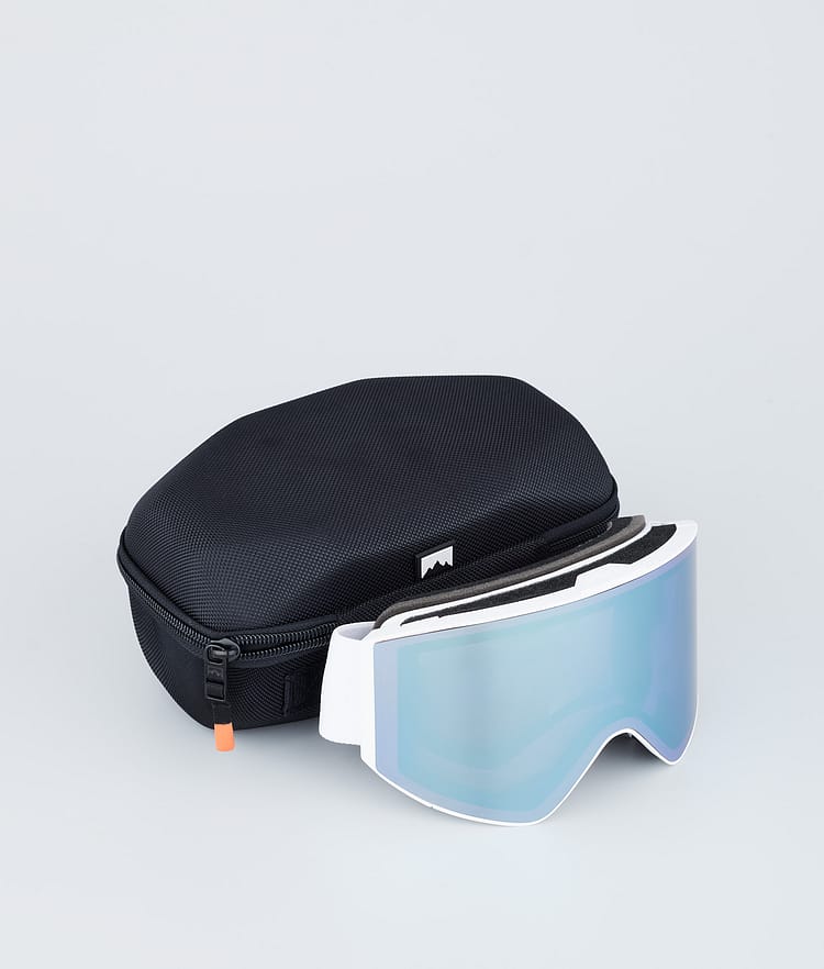 Montec Scope Skibriller White W/White Moon Blue Mirror, Bilde 4 av 6