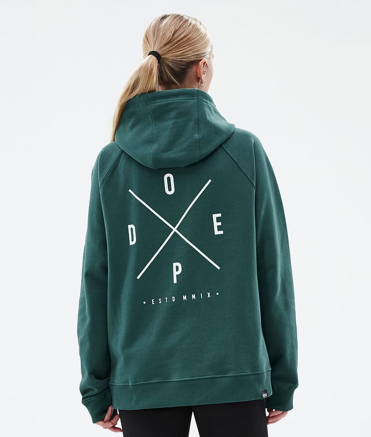 Dope Common W Hood Dame 2X-Up Bottle Green, Bilde 2 av 7