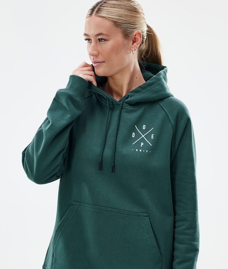Dope Common W Hood Dame 2X-Up Bottle Green, Bilde 3 av 7