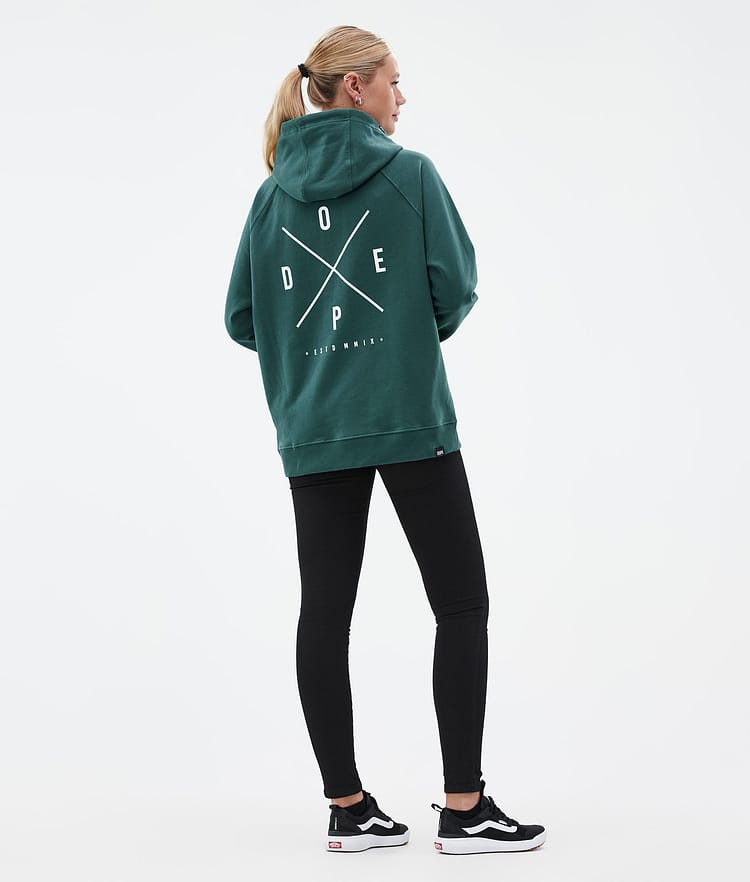 Dope Common W Hood Dame 2X-Up Bottle Green, Bilde 4 av 7