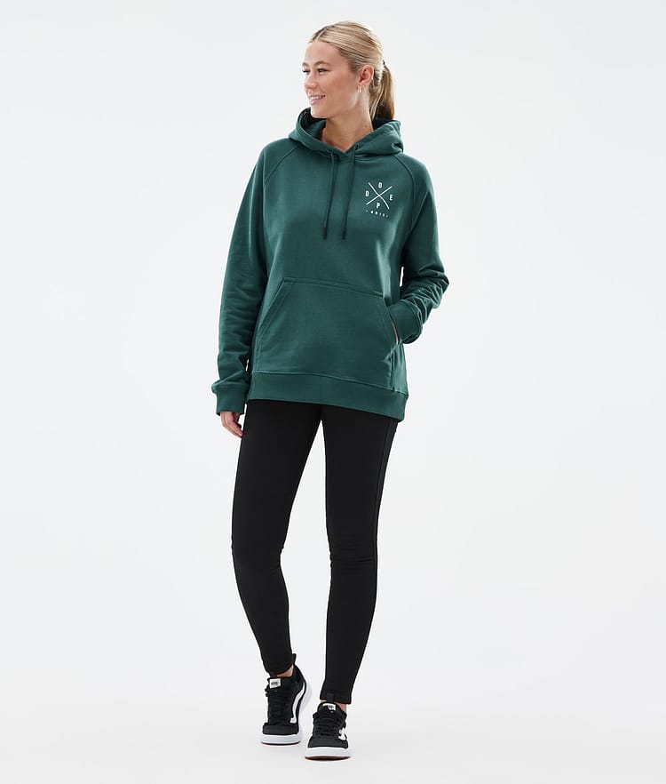 Dope Common W Hood Dame 2X-Up Bottle Green, Bilde 5 av 7