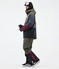 Dope Legacy Track Snowboardjakke Herre Olive Green/Burgundy/Metal Blue/Black, Bilde 3 av 8