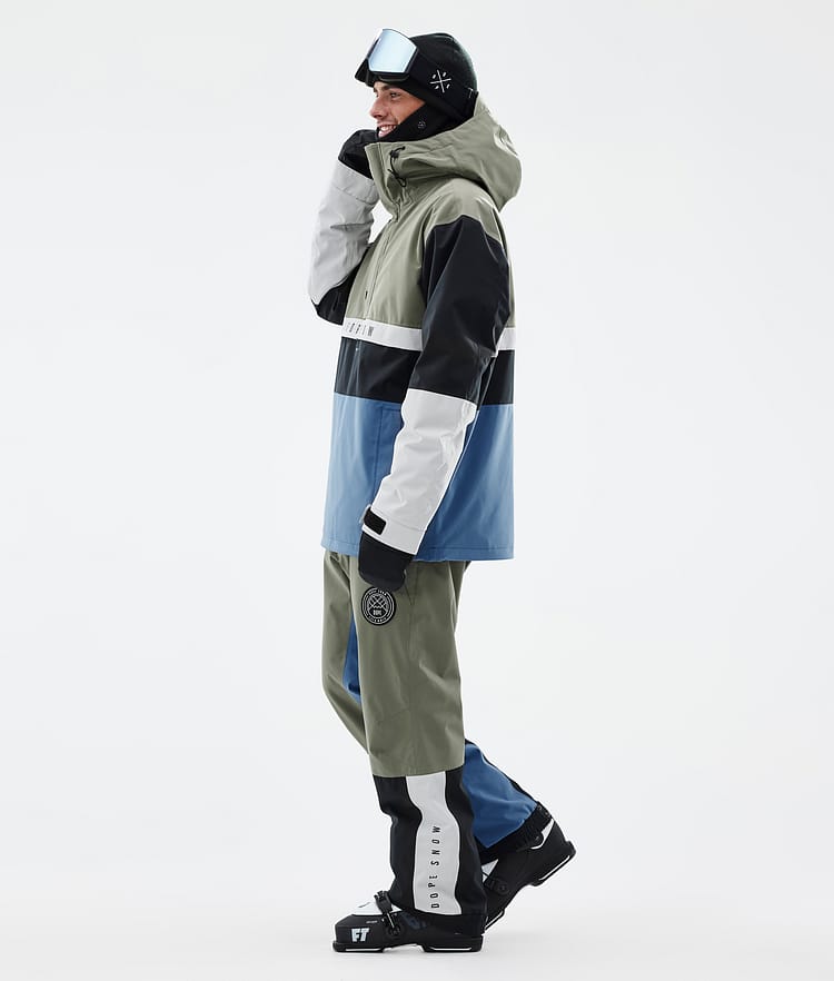 Dope Legacy Track Skijakke Herre Greenish/Light Grey/Black/Blue Steel, Bilde 3 av 8