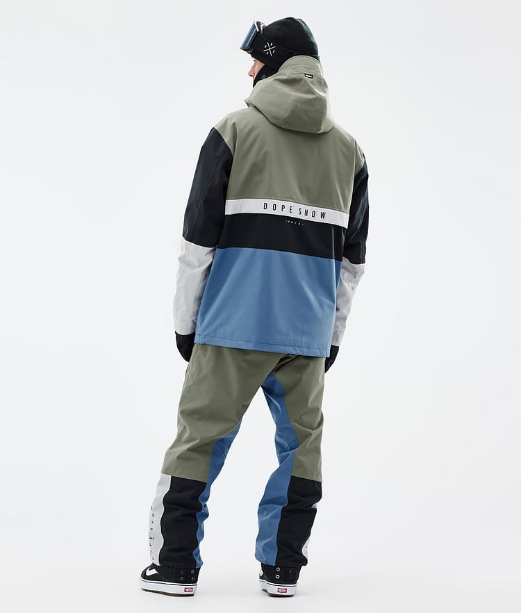 Dope Legacy Track Snowboardjakke Herre Greenish/Light Grey/Black/Blue Steel Renewed, Bilde 5 av 8