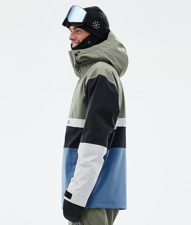 Dope Legacy Track Snowboardjakke Herre Greenish/Light Grey/Black/Blue Steel Renewed, Bilde 6 av 8