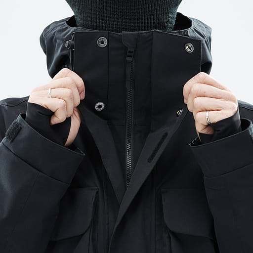 Glidelås foran med doble klaffer Hovedproduktdetaljbilde,