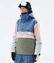 Dope Legacy Track W Snowboardjakke Dame Blue Steel/Light Grey/Soft Pink/Greenish