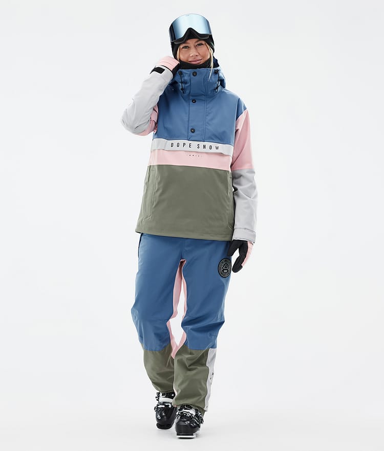 Dope Legacy Track W Skijakke Dame Blue Steel/Light Grey/Soft Pink/Greenish, Bilde 2 av 8