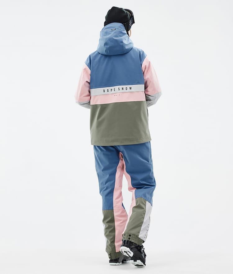 Dope Legacy Track W Skijakke Dame Blue Steel/Light Grey/Soft Pink/Greenish, Bilde 4 av 8