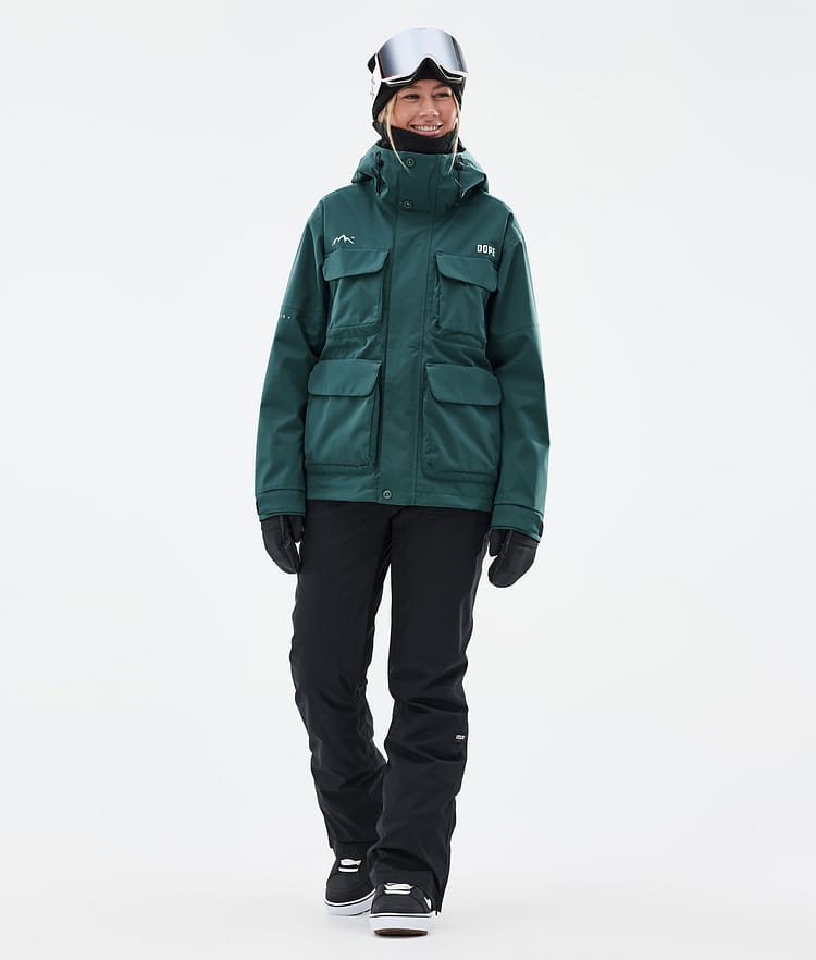 Dope Zenith W Snowboardjakke Dame Bottle Green Renewed, Bilde 2 av 10