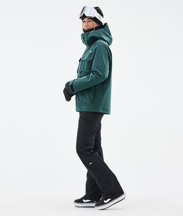 Dope Zenith W Snowboardjakke Dame Bottle Green Renewed, Bilde 3 av 10