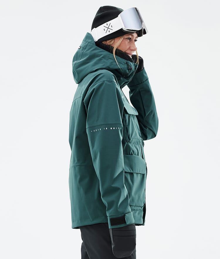 Dope Zenith W Snowboardjakke Dame Bottle Green Renewed, Bilde 5 av 10