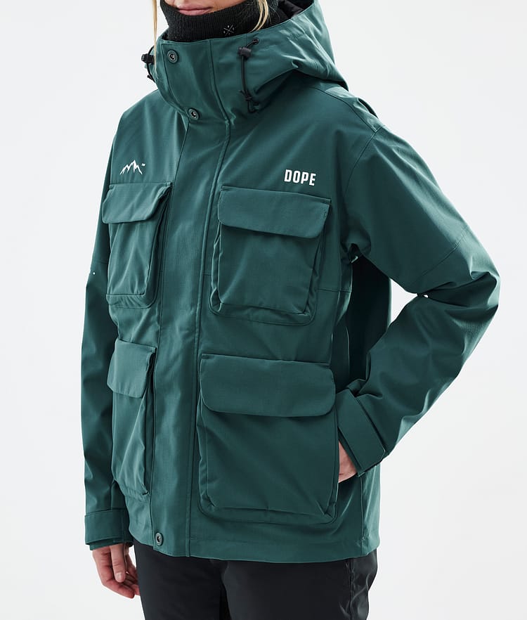 Dope Zenith W Snowboardjakke Dame Bottle Green Renewed, Bilde 7 av 10