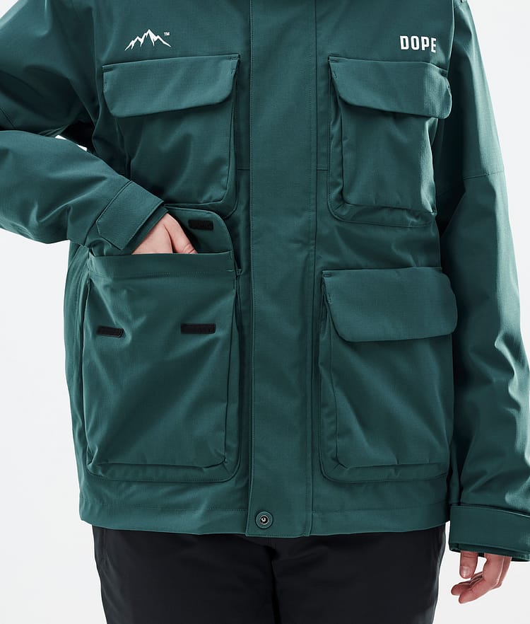 Dope Zenith W Snowboardjakke Dame Bottle Green Renewed, Bilde 8 av 10
