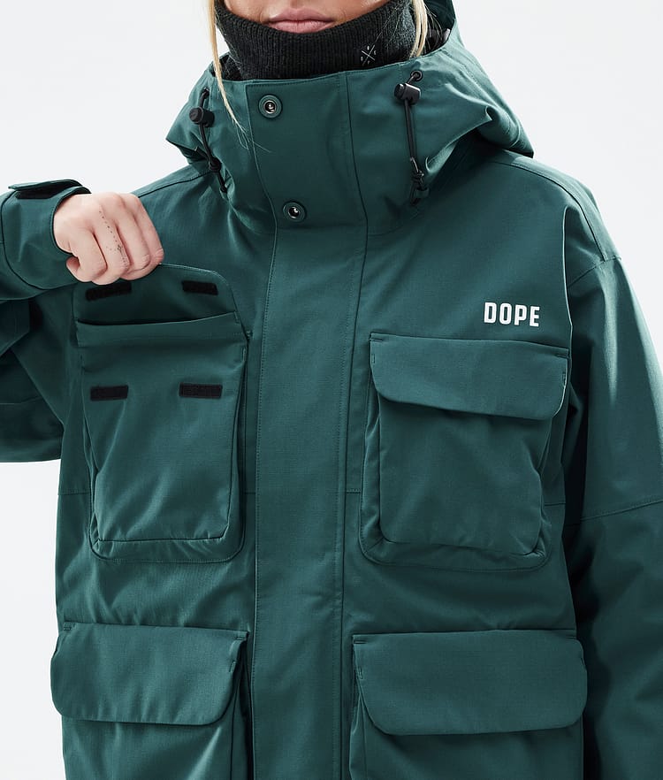 Dope Zenith W Snowboardjakke Dame Bottle Green Renewed, Bilde 9 av 10