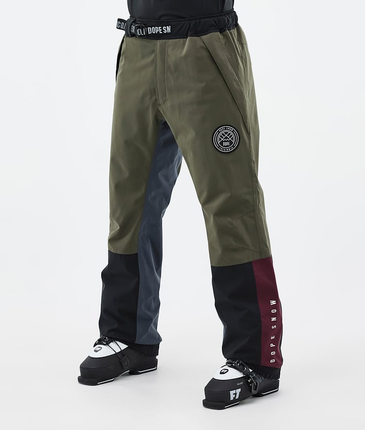 Dope Blizzard Track Skibukse Herre OIive Green/Burgundy/Metal Blue/Black, Bilde 1 av 5