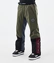 Dope Blizzard Track Snowboardbukse Herre OIive Green/Burgundy/Metal Blue/Black