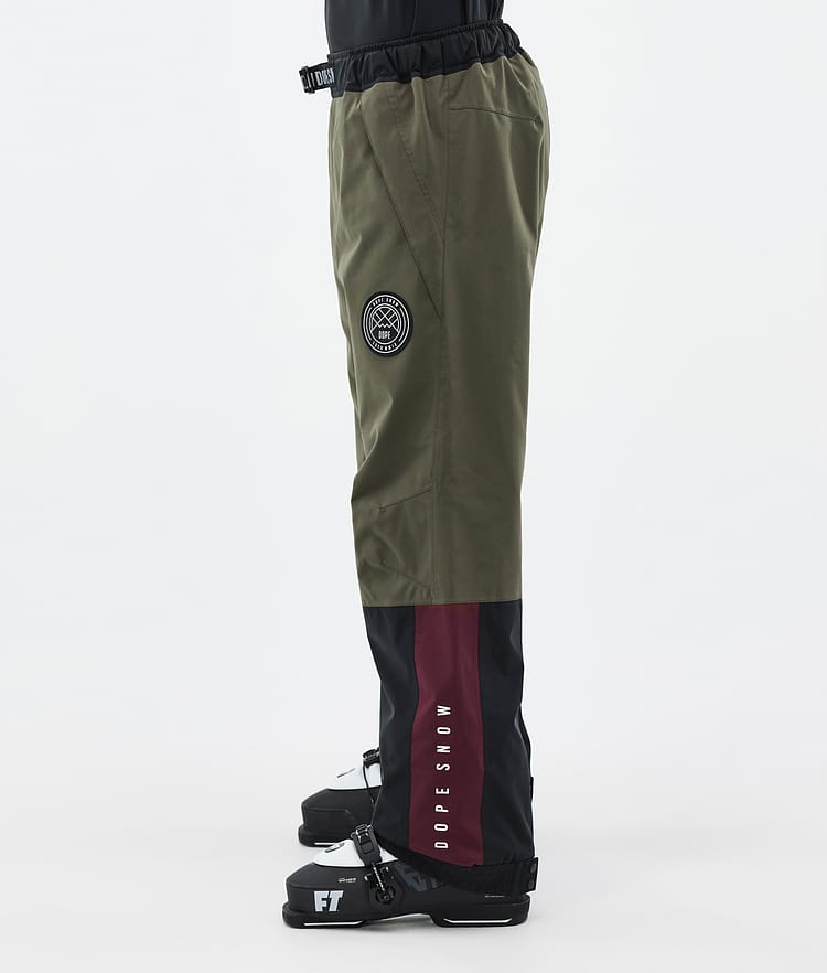 Dope Blizzard Track Skibukse Herre OIive Green/Burgundy/Metal Blue/Black, Bilde 3 av 5