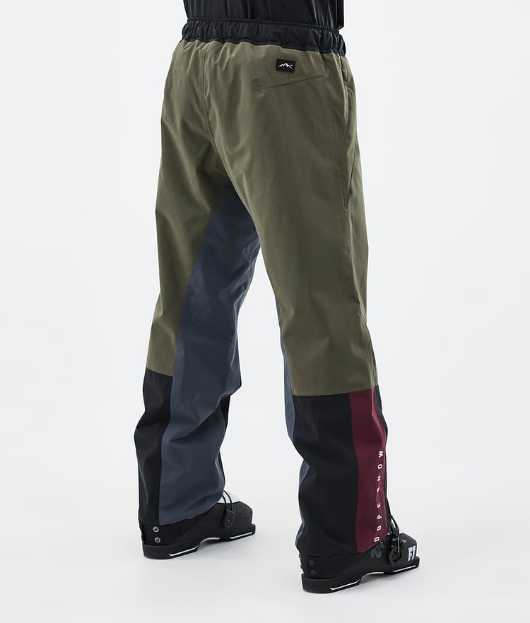 Dope Blizzard Track Skibukse Herre OIive Green/Burgundy/Metal Blue/Black, Bilde 4 av 5